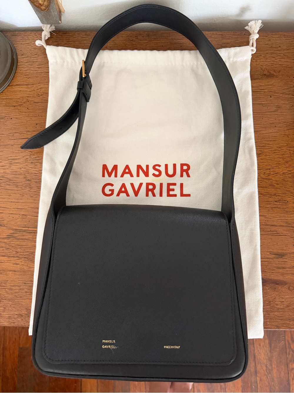 Mansur Gavriel Black Box Shoulder Bag